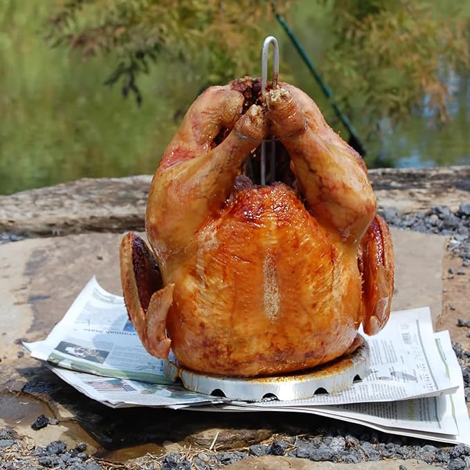 Turkey Deep Fryer Stainless Steel Oversized 44 Quart Stockpot with Basket Poultry Rack Thermometer Hook Seasoning Injector Knife and Fork Set Pair of Fry Gloves for Super Large Turkeys up to 25 Pounds