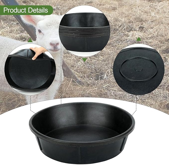 Horse Feed Bucket, Feeding Container, Stackable Utility Bucket, Chicken Dust Bath Tub for Outside, Ranch Outdoor