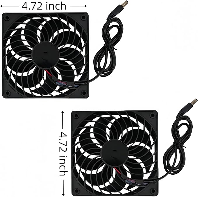 Solar Panel Fan Kit, 12W 4.72 Inch Solar Powered Fans Set, IP65 Waterproof Rainproof Solar Exhaust Fans with Solar Panel for Outside Chicken Coop Greenhouse Home Use Max. 3000RPM