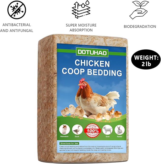 Pine Shavings | Wood Shavings | Chicken Coop Bedding | All Natural | Chicken Coop | Chicken Bedding | Pet Bedding | Small Animal Bedding | Odor Control (2 LB)