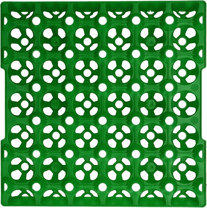 Egg Crate, Durable Plastic 30-Cell Egg Holder Green Tray for Farmers, Homeowners, Egg Transport