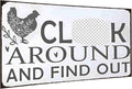 "Funny Chicken Warning Sign - Tin Sign for Farmhouse, Kitchen, Garden, Bar or Pub Decor - 8x12 Inch"