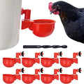 Chicken Waterer Cups | Automatic Large Chicken Water Feeder for Chicks, Turkey, Ducks, Goose, Bunny and Birds | Poultry Waterer - BPA Free & Leak Proof Design (8 Pack)