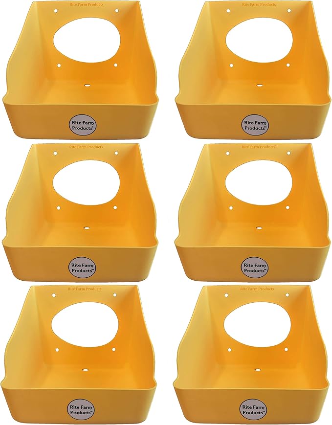 6 PACK RITE FARM PRODUCTS WASHABLE POLY EGG NESTING BOX CHICKEN LAYING COOP NEST