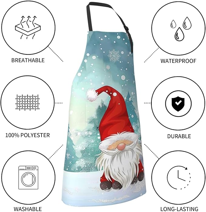 Shark Jumping Home Aprons 2 Pockets 33"×28" for Men Women, Ocean Sea Waterproof Kitchen Cooking Bib