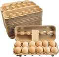 Biodegradable Paper Pulp Egg Cartons for 12 Standard Eggs, Shockproof Protection with Clear Viewing Window and Snap Closure, Kitchen Storage Organizer for Farm Fresh Eggs, Refrigerator or Pantry-Use