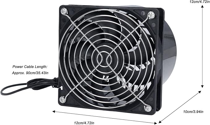 Solar Powered Exhaust Vent Fan, Professional Efficient Energy Saving Solar Powered Duct Fan for Outside Attic Dog House Shed Chicken Coop 5W, Solar Vent Fan