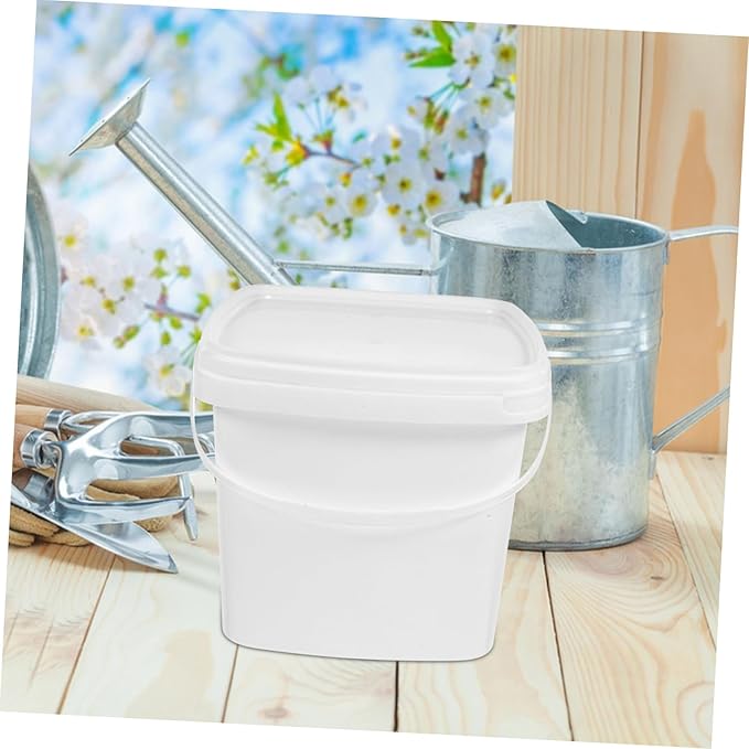 Healifty Portable Plastic Water Bucket with Handle Square Storage Container for Home Garden Farm Multipurpose Utility Bucket for Liquids Cleaning and Gardening Tasks