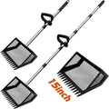 15 Inch Extra Large Chicken Poop Scooper Adjustable Scooper with Ergonomic Grip Sifting Litter Shovel Chicken Coop Scoop