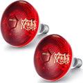 VIHOSE 2 Pack Infrared Heat Lamp for Chickens 250watt 120v Thickened Red Heat Lamp Bulbs for Food Service, Reptile, Pet, Bathroom, Light Therapy Use E26 Base