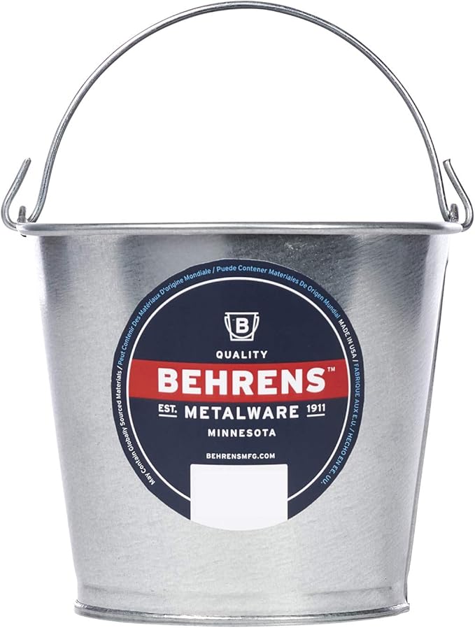 Behrens Galvanized Steel Utility Pail, 2-Quart, Silver