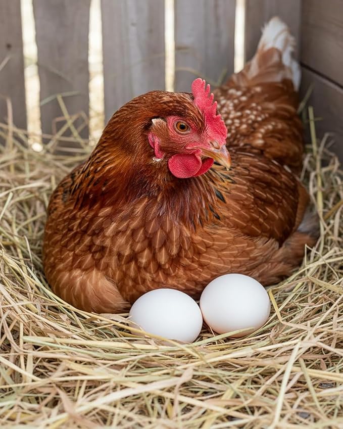 Wooden Fake Dummy Nest Eggs 8 PCS - Nesting Box Tool for Encouraging Hen Laying（White）