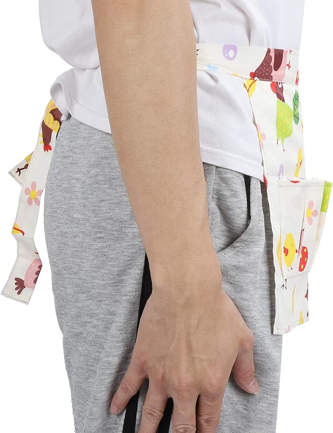 Eggs Collecting Protective Apron, Egg Gathering Apron with Multiple Pockets, Durable Cotton Twill Apron for Chicken Duck Goose Quail Eggs, Farm and Kitchen Use (S(7.8x6.5x2.6cm/3.1x2.6x1in))