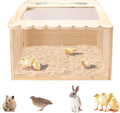Chicken Brooder Box, Large Wooden Brooder Box for Chicks, Chick Brooder Baby Chicken Supplies, Animal Playpen with Top for Chickens, Ducks, Quails, Hamsters (15.7''*11.8''*11.8'')