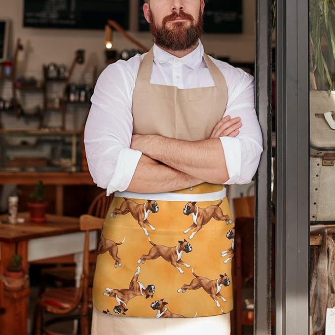 Short 3 Pockets Waist Waiter Waitress Half Apron Waterproof Chef Aprons