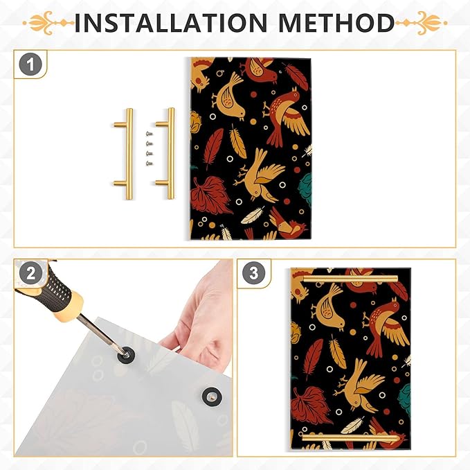Bathroom Vanity Tray Counter Organizer, Autumn Birds and Leaves Pattern Decorative Tray with Handles Countertop Storage for Bathroom Bedroom Kitchen Home Farmhouse