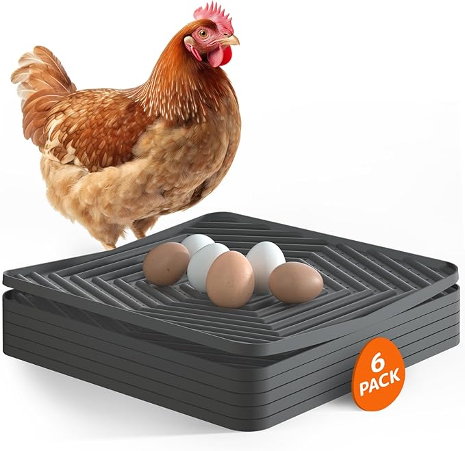 Pawtners Chicken Nesting Pads for Coop Bedding, Washable Nesting Box Liners for Chicken Laying Boxes, 12"x 12", 6 Pack