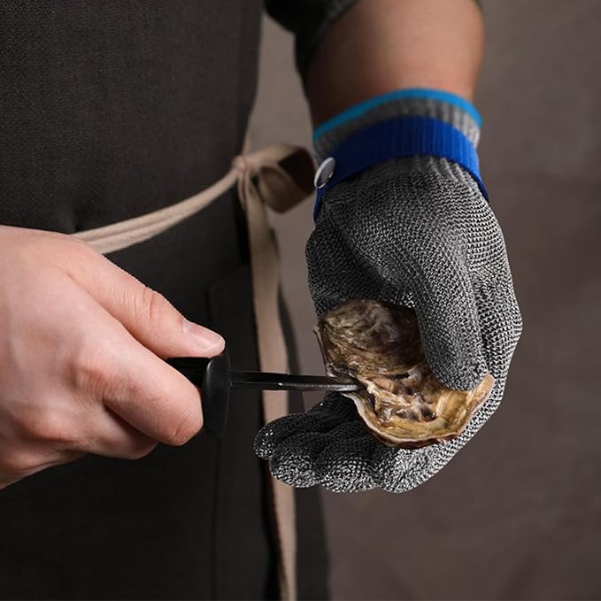 Cut-Resistant Gloves, Food-Grade Stainless Steel Mesh Metal Gloves, Suitable for Mandolines, Kitchen Use, Meat Processing, Butchers, and Oyster Shucking(Size: 12/XXX-Large)