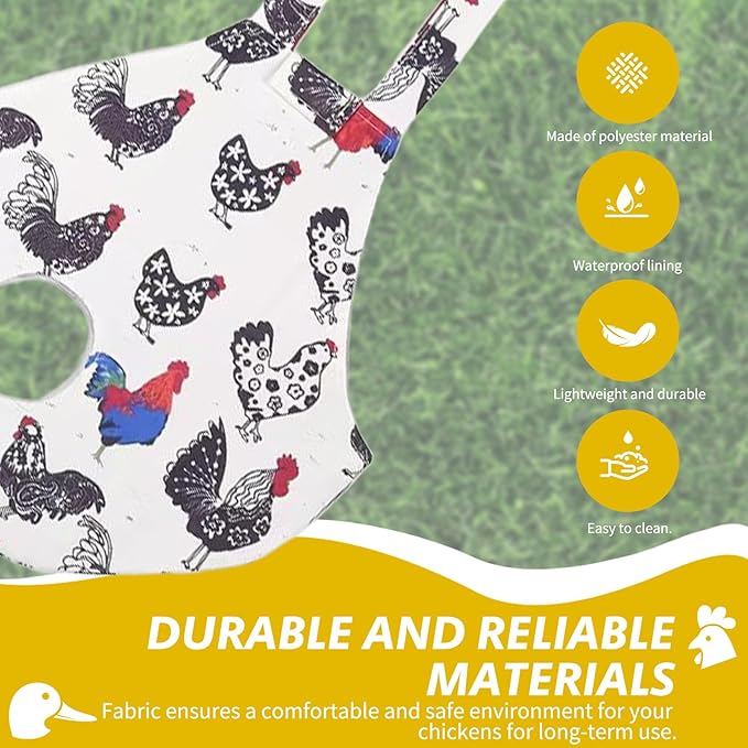 Chicken Holder Bag Chicken Medic Bag Chicken Carrier with Handle Chicken Supplies Catching Hand Bag for Hen Rooster Poultry Chicken Transport (White Mix color(1 Pack))