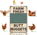DIY Magnetic Attraction Design,Funny Chicken Tin Sign | chicken decor | Farmhouse Wall Decor, Rooster Kitchen & Bathroom Art,Metal Signs,Funny Gifts,8 * 12 Inch(Yellowish Green)