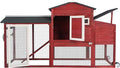 Chicken Coop Outdoor for 2-3 Chickens Hous- Poultry Cage Back Yard Mobile Hen House with Run & Nesting Box