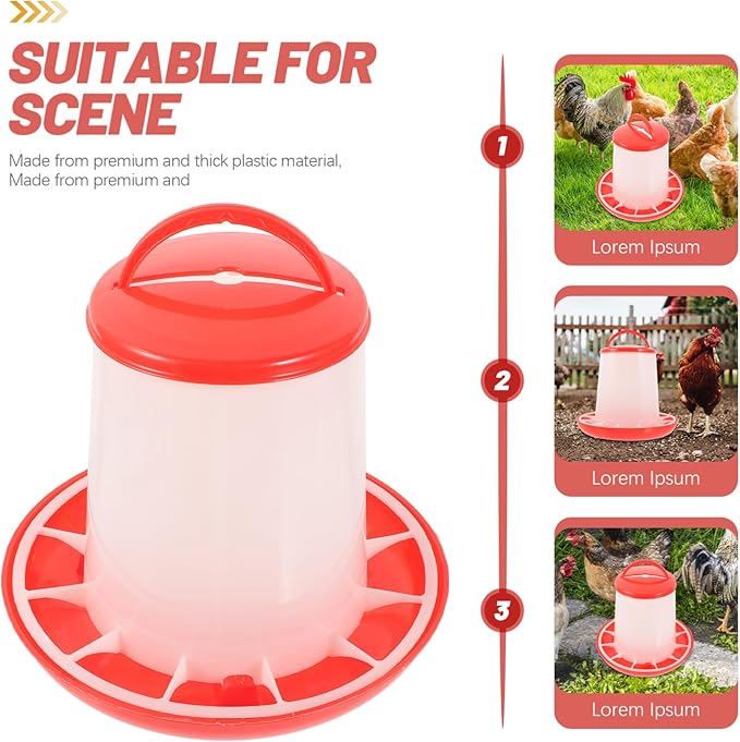 Chicken Feeder Kit No Waste Plastic Poultry Feeder for Chicks Brooder Box