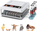 Automatic Egg Incubator Brooding Machine Chicken Incubator Home Incubator Controller Farm 64-128 Egg Incubator with Automatic Temperature/Humidity Control,120,120
