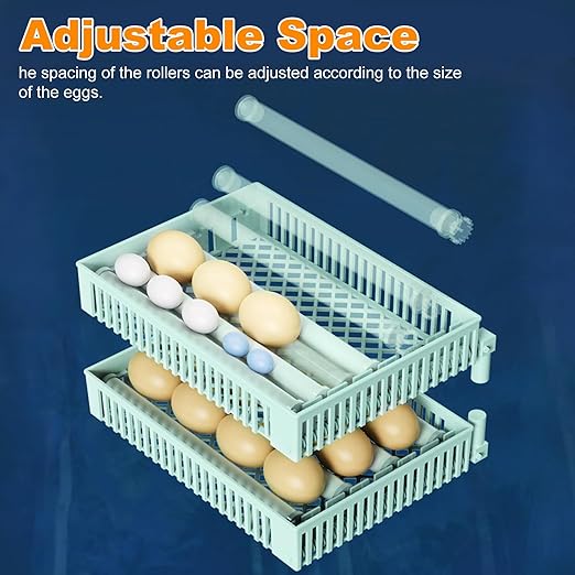 24 Egg Incubator, Automatic Egg Turner Hatching Machine with Candling Light Auto Water & Automatic Temperature & Humidity Control | Adjustable Egg Tray for Chicken Duck Quail Pigeon