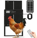 Large Automatic Chicken Coop Door Solar Powered - Aluminum Alloy Auto Chicken Door with Timer, Light Sensor, 4 Modes, LCD Display & Anti-Pinch Tech - for Chickens, Ducks, Geese