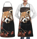 Kitchen Aprons for Men Women Waterproof Apron with 2 Pockets Tropical plants and parrots Apron Adjustable Bib Aprons
