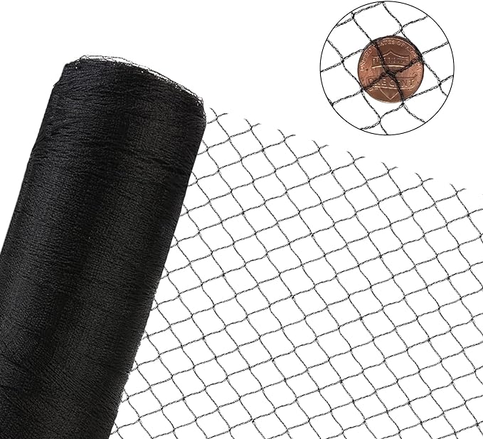 Woven Bird Netting 20X20 FT, 1/2" Mesh, Strong Bird Net Protect Fruit Trees, Blueberry, Vegetables, Strawberry Plants, Garden Netting Pest Barrier, Against Deer, Squirres, Small Critters