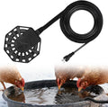 250W Submersible Chicken Waterer Heater- Thermostatic Control Deicer for Max 40 Gals Water Capacity, Energy-Saving Rust-Proof Chicken Coop Poultry Water Heaters for Duck Goose Bird Livestock