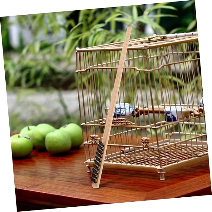 Mipcase 2pcs Bird Cage Cleaning Brush Set Stainless Steel Droppings Shovel Effective Cleaner Tools for Parrots Small Animals and Reptiles