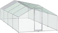 Chicken Coop Large Metal Chicken Run Pen for 20 Chickens Poultry Cage with Waterproof Cover for Walk-in Chicken Run for Yard Outdoor