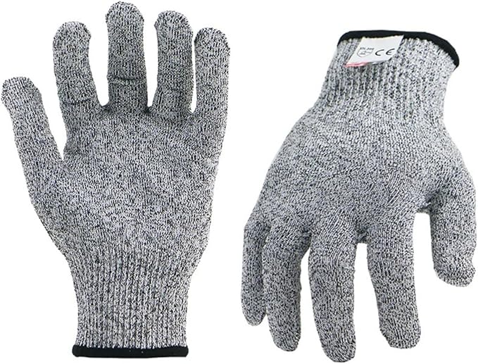 Cut Resistant Gloves Food Grade, Level 5 Protection Kitchen Safety Gloves for Oyster Shucking, Mandolin Slicing, Meat Cutting & Fish Fillet Processing, Lightweight Chef Butcher Gloves, 1 Pair