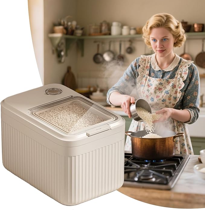 Versatile Feed Dispenser - Sealed Container for Dog Food | Treat Bin for Soybean Flour, Cereal, Rabbit, Barn, Garage, Sturdy Holder for Large Quantities of Fresh Dry Kibble