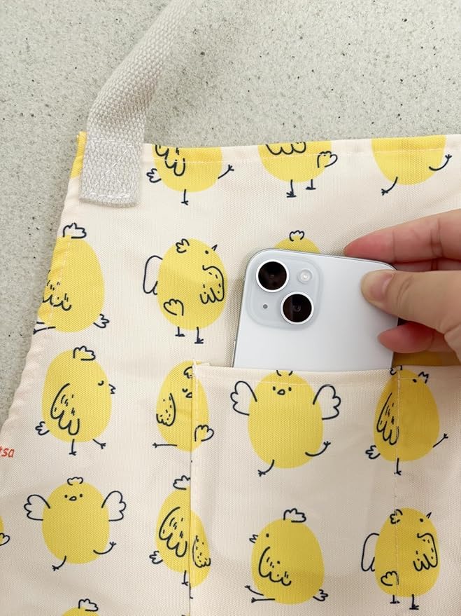 Full Egg Apron for Kid and Adult, Deep with Elastic Closure, Extra Pockets, Adjustable Strap, Egg Collect Gather Apron