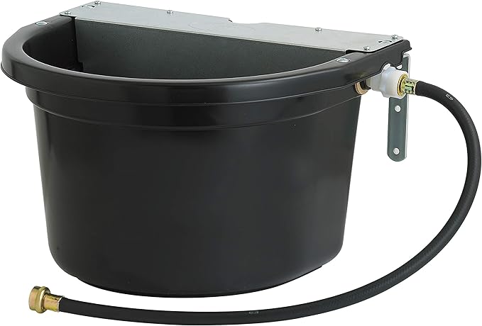 Little Giant® Automatic Animal Waterer | DuraMate Float Controlled Automatic Waterer for Livestock | Heavy Duty and Durable | Made in USA | 4 Gallon (Black, 4 Gallon)