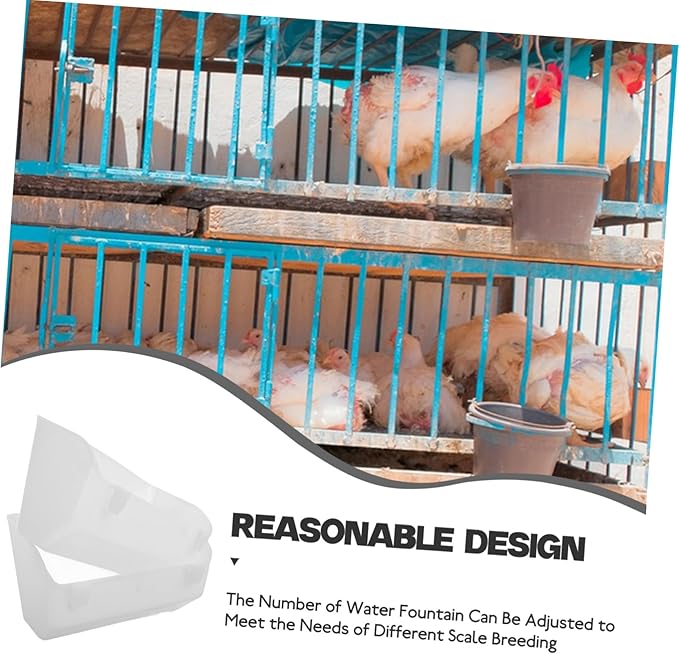 VICASKY 2pcs Hanging Chicken Feeder Plastic Poultry Food Basin for Farm Use for Chickens Pigeons More Capacity