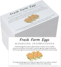 300 PCS Fresh Farm Eggs Handling Instructions Cards, 2x3.5" Cards for Carton, Basket, Farm, Supermarket
