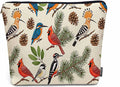 Makeup Bag For Purse Cardinal Bird, Tropical Christmas Cardinal Robin Bullfinch Cosmetic Bags For Women Zipper Travel Toiletry Pouch Makeup Bags Makeup Organizers For Toiletries Cosmetics