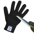 Cutting Gloves, Food Grade Level 5 Protection, Safety Kitchen Cut Gloves for Oyster Shucking, Fish Fillet Processing, Mandolin Slicing, Meat Cutting and Wood Carving. (Black-Medium 1 Pairs)