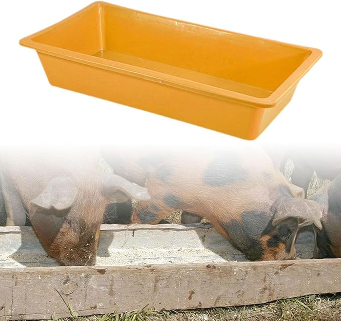 Livestock Feed Trough Storage Box Easy to Clean Multofunctional Feeder Toy Storage Bin for Cow Farm Animal Sheep Alpacas