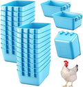 Maxdot 20 Pcs Chicken Water Feeder Cups 16 oz Pigeon Bird Feeder Cups Hanging Cage Chicken Water Cup for Pet Parrot Rooster Parakeet Bunny Gamefowl Poultry Wire Hutch(Light Blue)