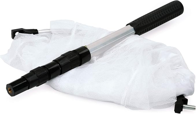 RESTCLOUD Butterfly Net with 16" Ring, 36" Net Depth, Handle Extends to 36 Inches (16" Ring, 36" Handle)
