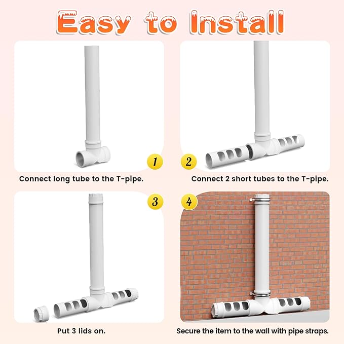 PVC Chicken Feeder No Waste 13lbs Automatic Poultry Chicken Coop Feeder 6 Feeding Port Gravity Poultry Feeding Trough for Ducks Turkeys Geese Quails Pigeon