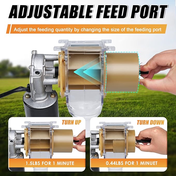 Timed Automatic Chicken Feeder 16 Groups of Timer & Quantitative Poultry Feeders Auto Gravity Food Dispenser Kit for Chicken Rooster Dog Duck Cat Bird Chicken Coop