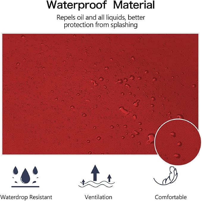 Homsolver Waterproof Rubber Vinyl Apron for Unisex Adult, Adjustable, Lightweight, Chemical Resistant Extra Long Work Apron