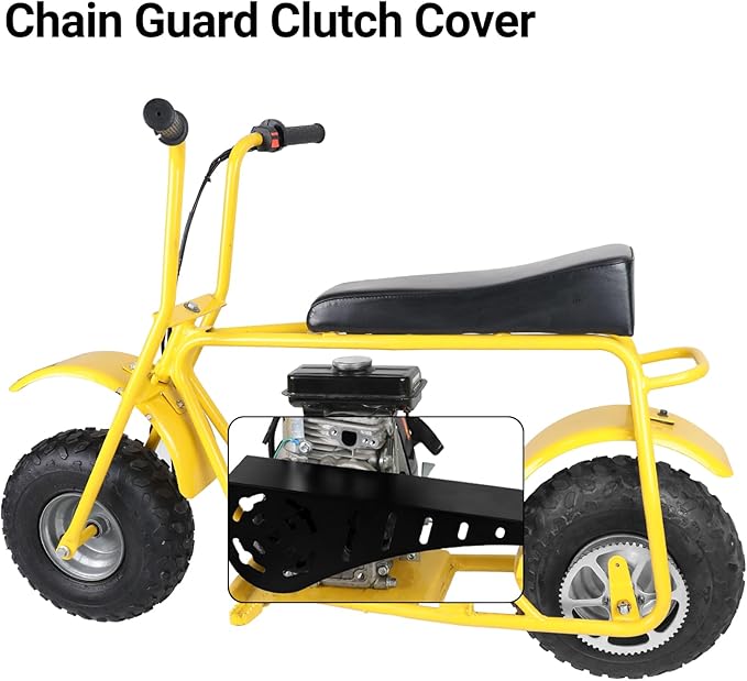 Mini Bike Chain Guard Clutch Cover Compatible with Predator 212cc 224cc 196cc 200cc Coleman CT200U CT200U-EX BT200X Baja Doodlebug DB30 GX160 GX200 Tilotson 212R Tecumseh Engine Minibike Parts