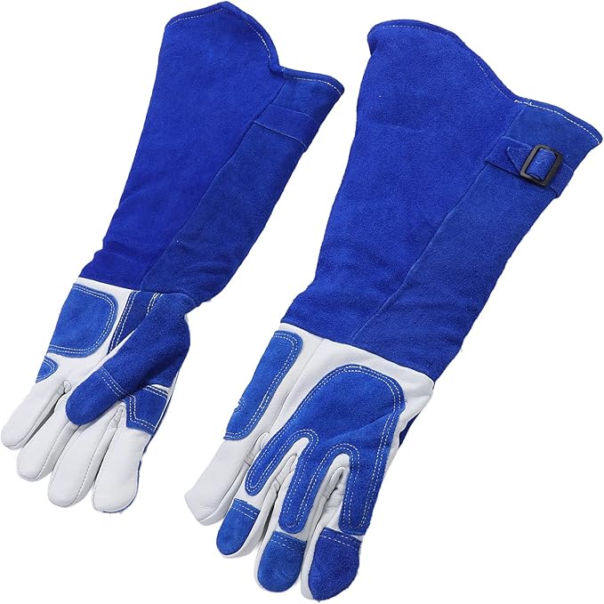 Eujgoov Animal Handling Gloves Anti Animal Scratching and Biting Gloves Extended and Thickened Warm Protective